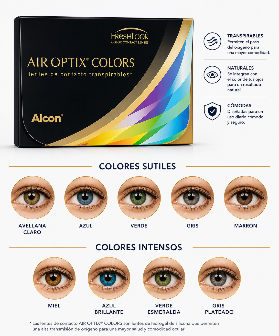 Lentes de contacto AIR OPTIX Colors